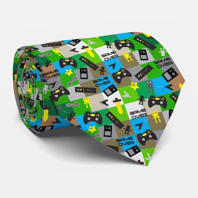 Video Game Theme Gamer Neckwear (Rolled)
