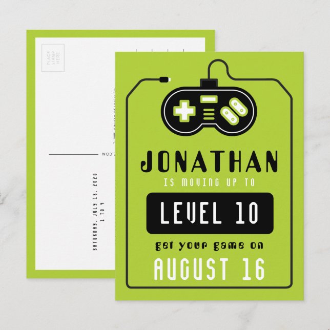 Video Game Truck Birthday Postcard (Front/Back)