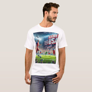 VIDEO GAME USA WORLD CUP ON WHITE T-Shirt