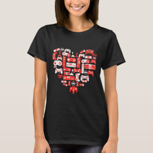 Video Game Valentines Day Shirt For Boys Kids Teen