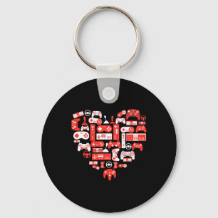 Video Game Valentines Day Shirt For Boys Kids Teen Keychain