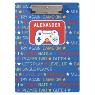 Video Game Words Clipboard