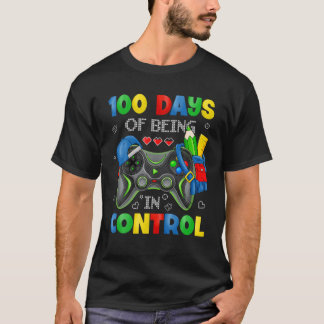 Video Gamer 100 Days Of School Video Game Controll T-Shirt