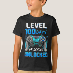 Video Gamer 100th Day Of School Level 100 Days Unl T-Shirt