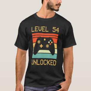 Video Gamer  54th Birthday   Level 54 Unlocked T-Shirt