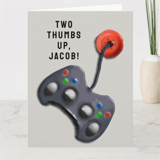 video gamer birthday card (Front)