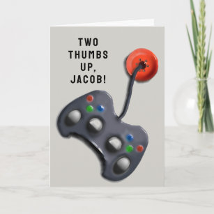 video gamer birthday card