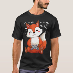 Video Gamer Fox Gaming Fox Pew Gamer Kids T-Shirt