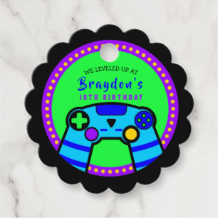 VIDEO GAMER GAMING Birthday Party Gift Take Home Favour Tags