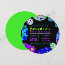 VIDEO GAMER GAMING Birthday Party Invitation