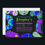 VIDEO GAMER GAMING Boys Bat Mitzvah Birthday Party Invitation<br><div class="desc">WELCOME to my store! This is great invite to include for your sons Gamer themed Bar Mitzvah party. Video game themed party.
Email me requests at Marlalove@hotmail.com</div>