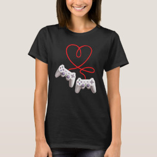 Video Gamer Heart Controller Valentine's Day Kids T-Shirt