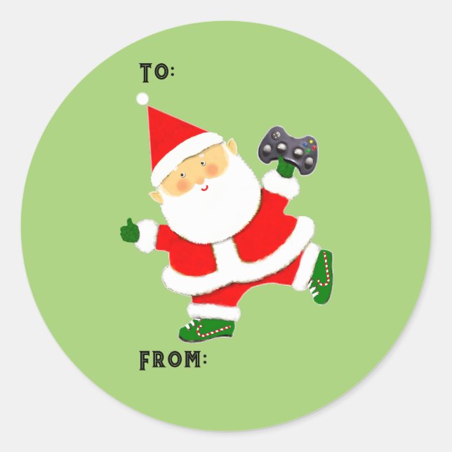 Video Gamer Holiday Gift Tags (Front)