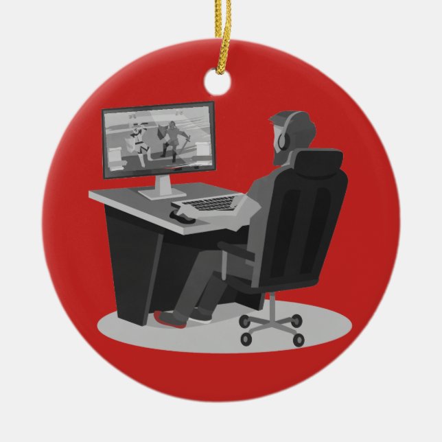 Video Gamer Ornament (Front)