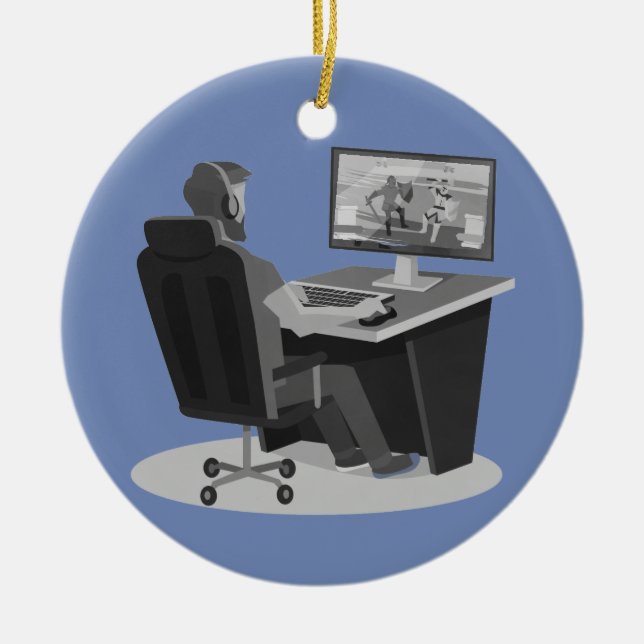 Video Gamer Ornament (Front)