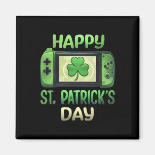 Video Gamer Shamrock Happy St Patricks Day Go Luck Magnet