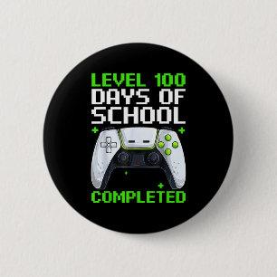 Video Gamer Student 100th Day Teacher 100 Days Of  2 Inch Round Button