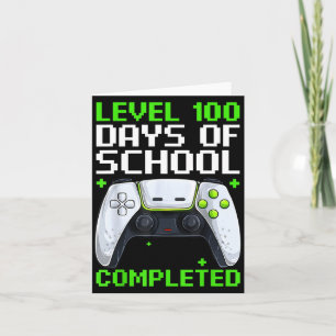 Video Gamer Student 100th Day Teacher 100 Days Of  Card