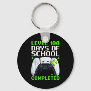 Video Gamer Student 100th Day Teacher 100 Days Of Keychain