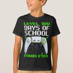 Video Gamer Student 100th Day Teacher 100 Days Of  T-Shirt