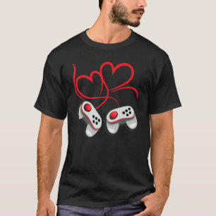 Video Gamer Valentine's Day Hearts Gaming T-Shirt