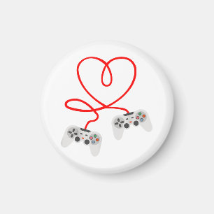 Video Gamer Valentines Day T-Shirt With Controller Magnet