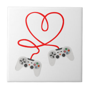 Video Gamer Valentines Day T-Shirt With Controller Tile