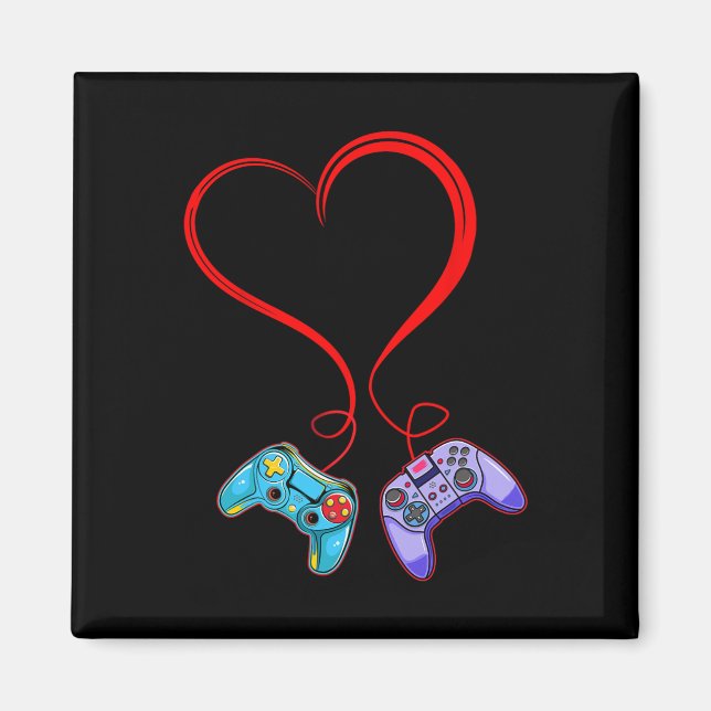 Video Gamer Valentines Day Video Game Controller H Magnet (Front)