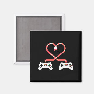 Video Gamer Valentines Day With Controllers Heart  Magnet