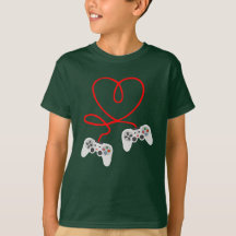 Video Gamer Valentines Day With Controllers Heart