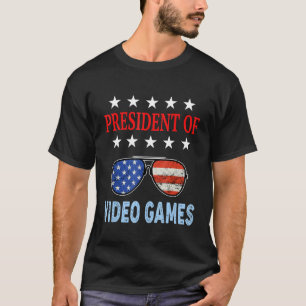 Video Games Accessories  Usa Flag Video Games Sayi T-Shirt