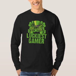 Video Games Irish Happy St Patrick's Day Luckiest T-Shirt
