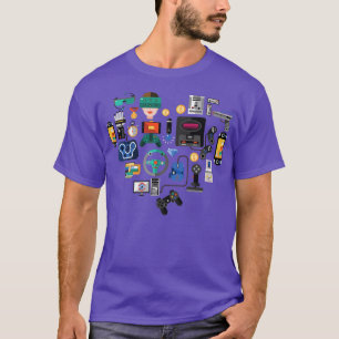 video games love heart gamer gaming games lover ki T-Shirt