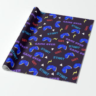 Video Games Pattern Game Lover Wrapping Paper