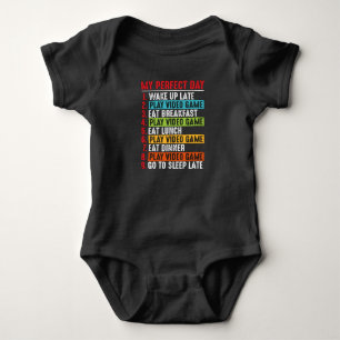Video games quotes My Prefect Day Video Game Baby Bodysuit