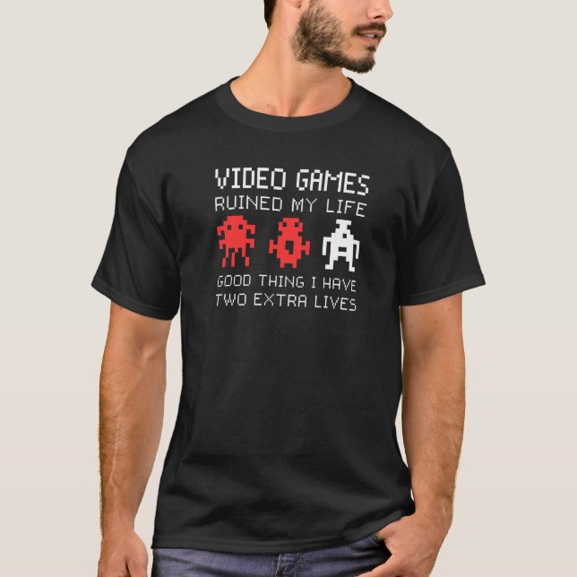 Video Games Ruined My Life  Classic Video Console  T-Shirt (Front)