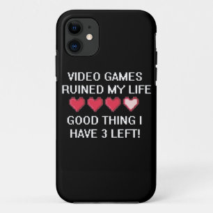 Video Games Ruined My Life Style 1 iPhone 11 Case