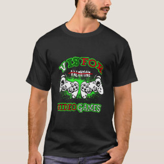 Video Games Valentine Day For Kids Boys 3 T-Shirt