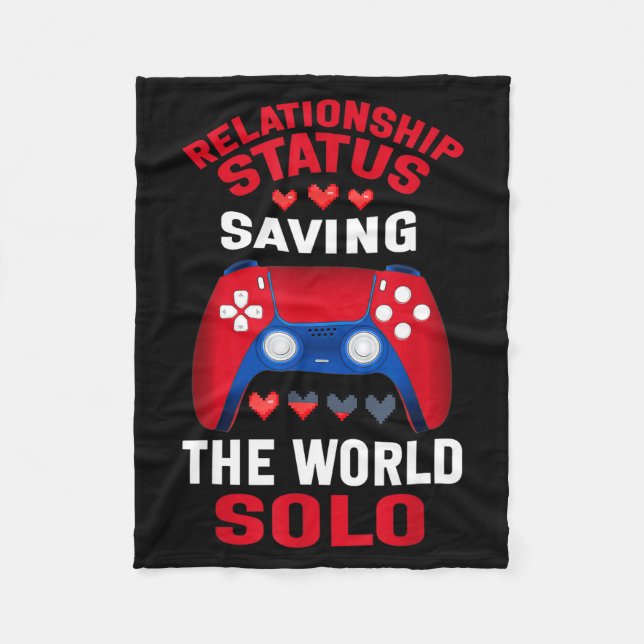 Video Games Valentines Day Gamer Gaming  Fleece Blanket (Front)