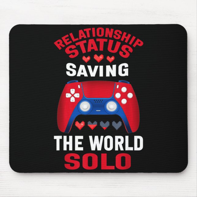 Video Games Valentines Day Gamer Gaming  Mouse Pad (Front)