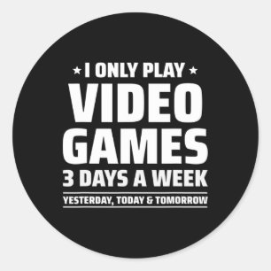 Video Games - Video Gamer Meme - Funny Video Game  Classic Round Sticker