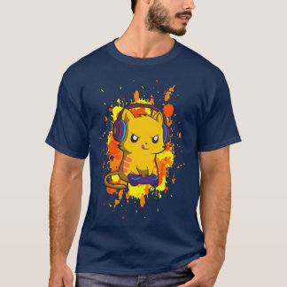 Video Gaming Cat Gift for a Video Games Player vin T-Shirt