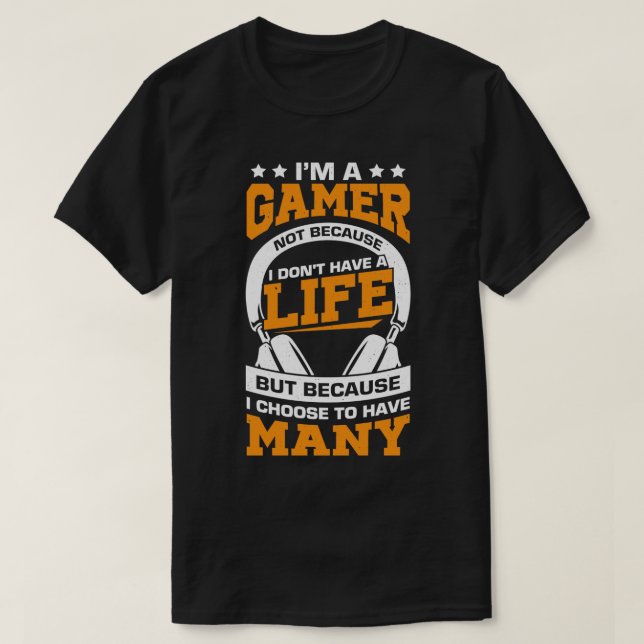 Video Gaming Computer Game  Gift  T-Shirt (Design Front)