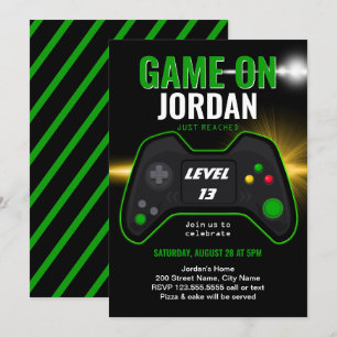 Vidéo Jeu Anniversaire Fête Invitation