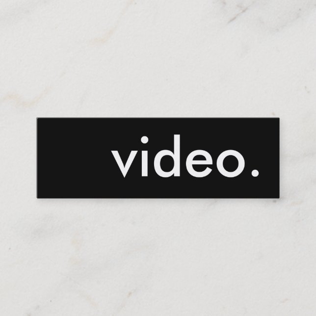 video. mini business card (Front)