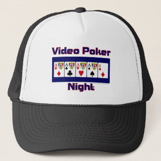 video poker night trucker hat