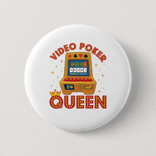 Video Poker Queen 2 Inch Round Button
