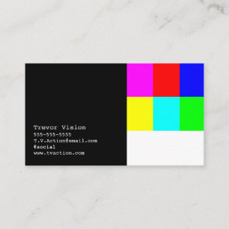 Video Production Colour Card Business Card