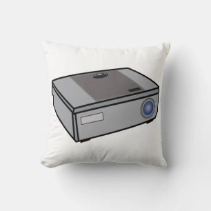 Video projector throw pillow