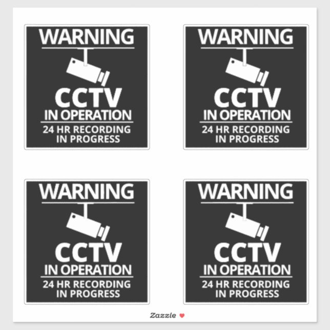 Video Surveillance Signs,warning Sticker (Sheet)